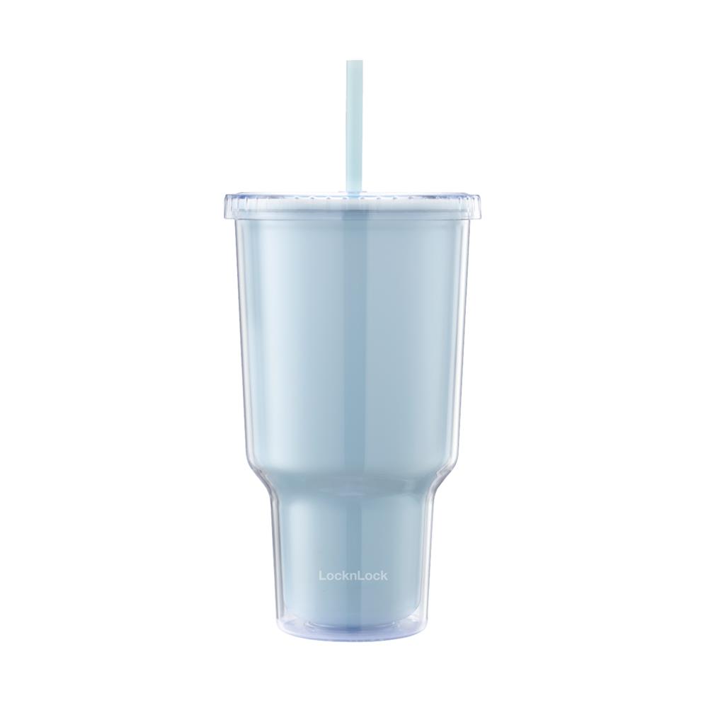 แก้วน้ำ LOCKNLOCK DOUBLE WALL COLD CUP 1 ลิตร สีฟ้า