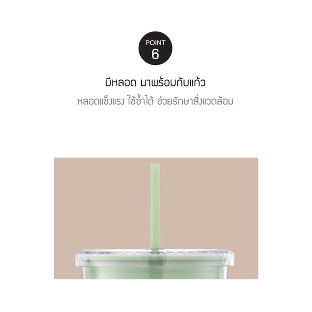 แก้วน้ำ LOCKNLOCK DOUBLE WALL COLD CUP 1 ลิตร สีฟ้า