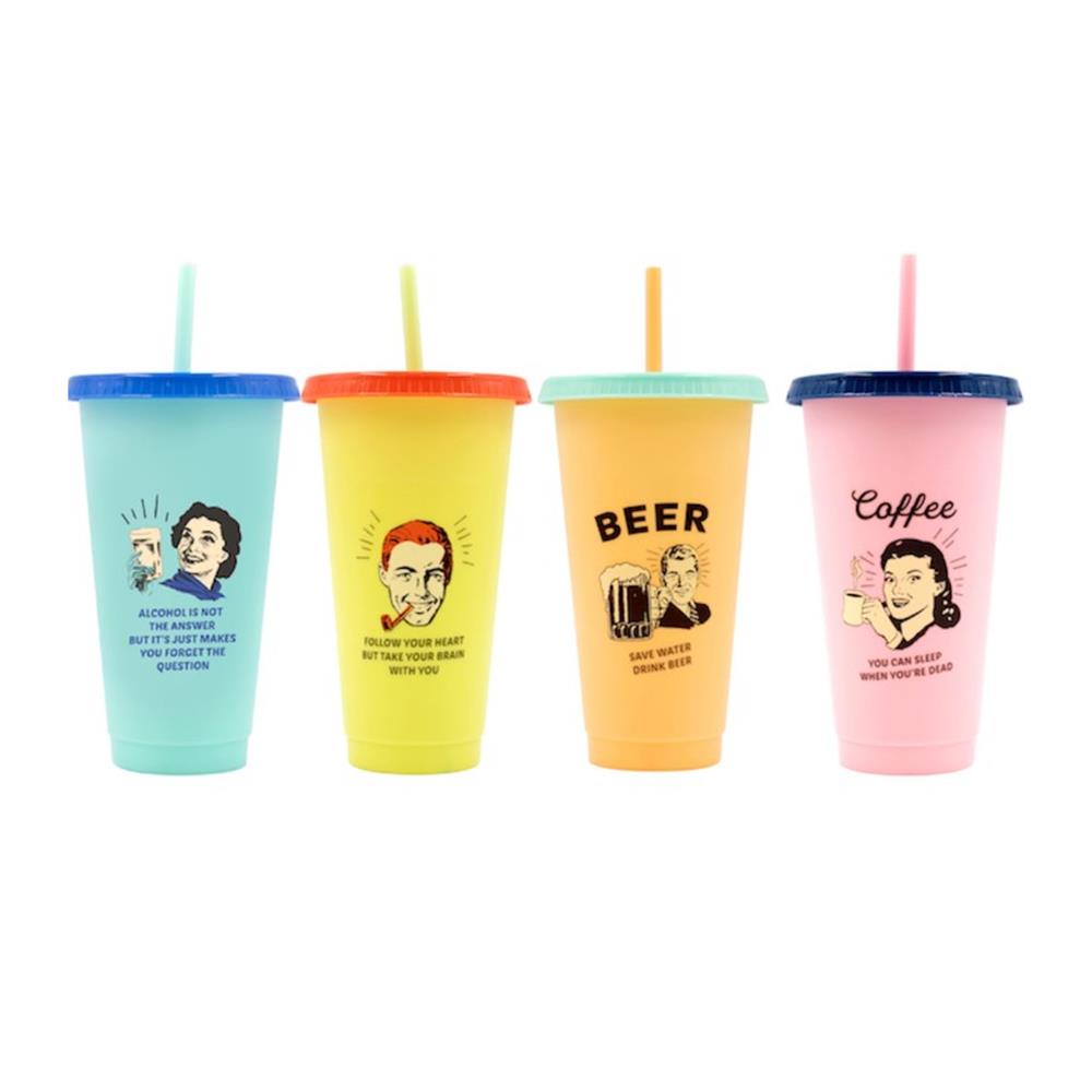 ชุดแก้วน้ำ LOCKNLOCK COLOR CHANGE CUP SET 700 มล. แพ็ก 4 ชิ้น