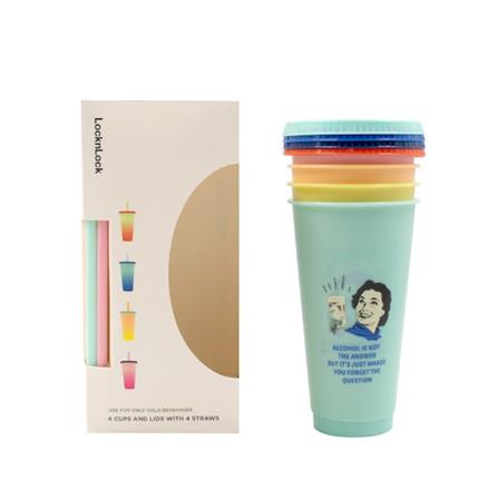 ชุดแก้วน้ำ LOCKNLOCK COLOR CHANGE CUP SET 700 มล. แพ็ก 4 ชิ้น_1