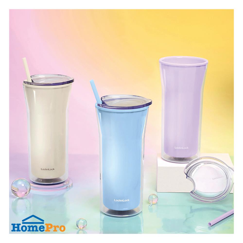 แก้วน้ำ DOUBLE WALL LOCKNLOCK COLD CUP 0.77 ลิตร สีม่วง