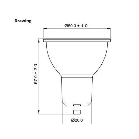 หลอด LED TOSHIBA MR16/PAR 7.5 วัตต์ COOL WHITE GU10_3