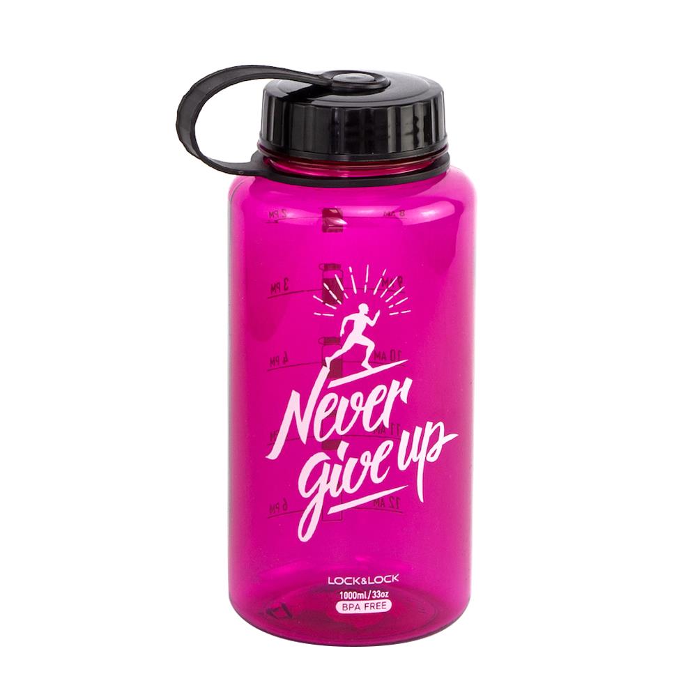 ขวดน้ำพลาสติก LOCKNLOCK HELPER 1 ลิตร สีชมพู