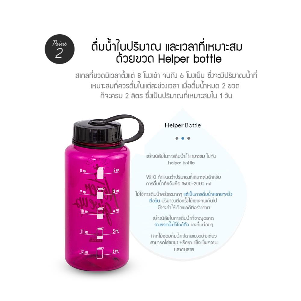 ขวดน้ำพลาสติก LOCKNLOCK HELPER 1 ลิตร สีชมพู