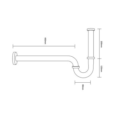 ท่อน้ำทิ้งอ่างล้างหน้าพีแทรป RASLAND RA T923-SS304 40 ซม._5