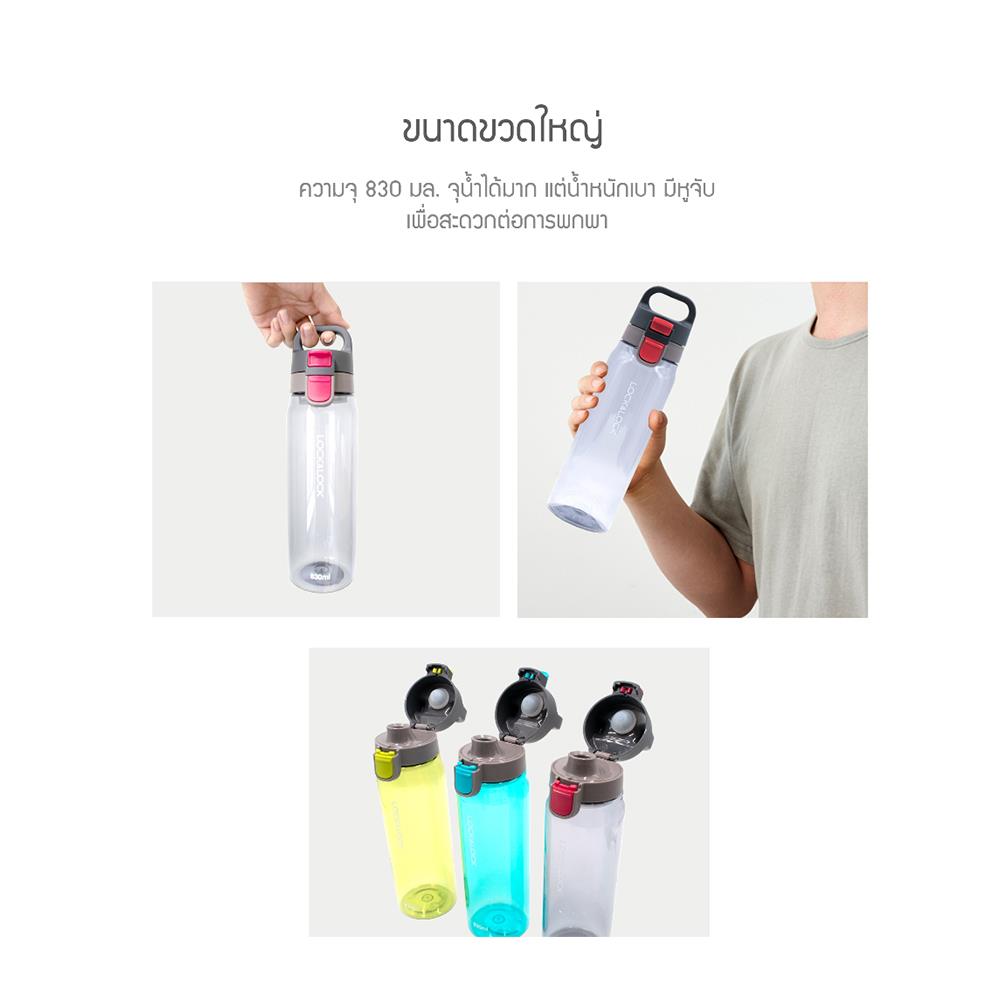 ขวดน้ำพลาสติก LOCKNLOCK ONE TOUCH CAP 830 มล. สีดำ