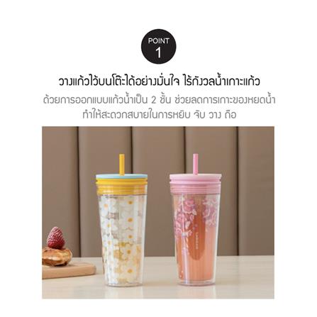 แก้วน้ำ LOCKNLOCK DOUBLE WALL BUCKET COLD 580 มล. สีชมพู_6