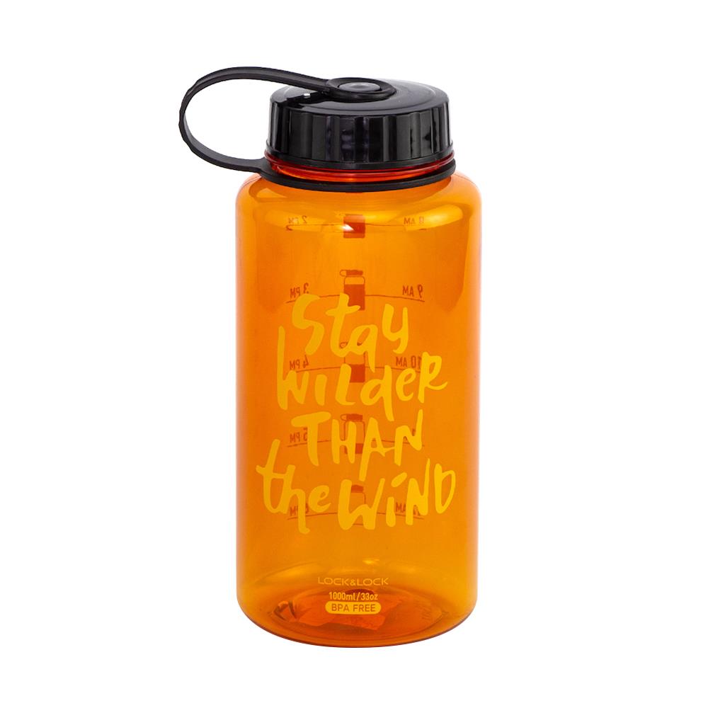 ขวดน้ำพลาสติก LOCKNLOCK HELPER 1 ลิตร สีส้ม