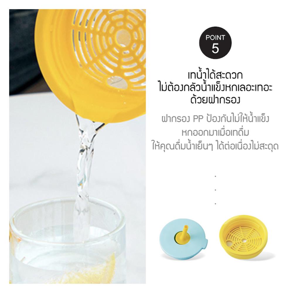 แก้วน้ำ LOCKNLOCK DOUBLE WALL BUCKET COLD 580 มล. สีฟ้า