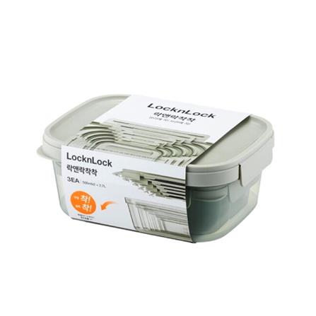 ชุดกล่องอาหาร LOCKNLOCK CHAK CHAK 2.7 ลิตร(1 ชิ้น)+500 มล.(2 ชิ้น) สีมิ้นต์_1