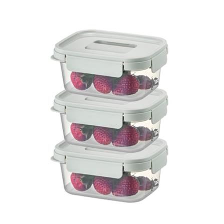 ชุดกล่องอาหาร LOCKNLOCK CHAK CHAK 920 มล. 3 ชิ้น สีมิ้นต์_0