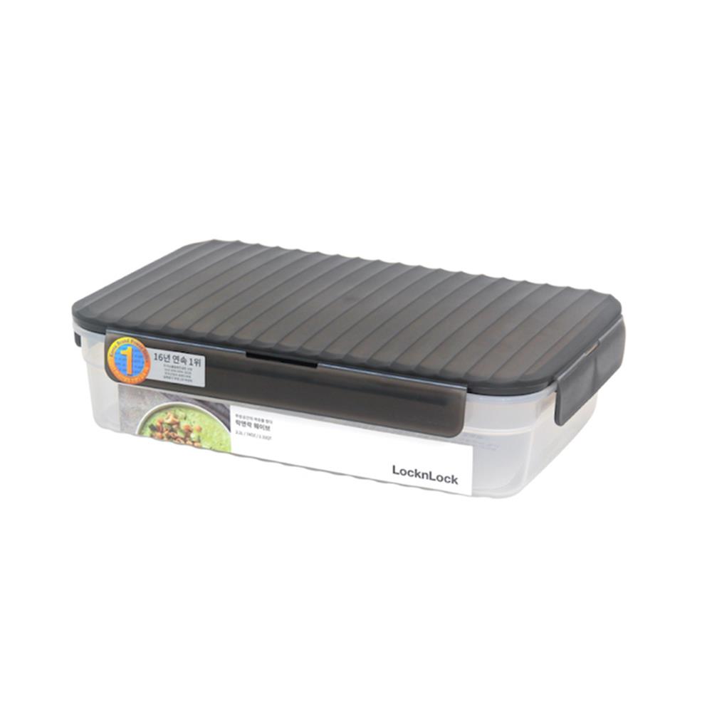 กล่องอาหาร LOCKNLOCK WAVE CONTAINER 0.67 ลิตร สีเทา
