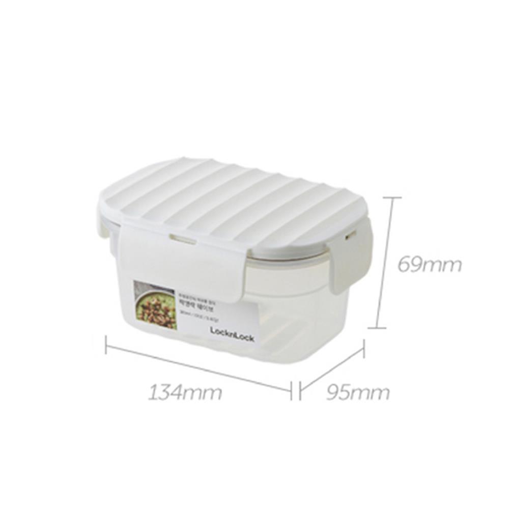 กล่องอาหาร LOCKNLOCK WAVE CONTAINER 0.38 ลิตร สีขาว