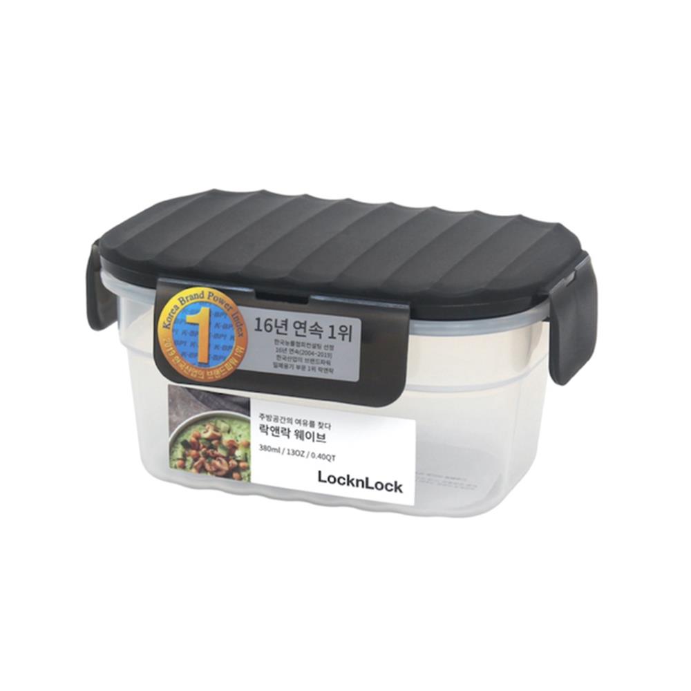 กล่องอาหาร LOCKNLOCK WAVE CONTAINER 0.38 ลิตร สีเทา