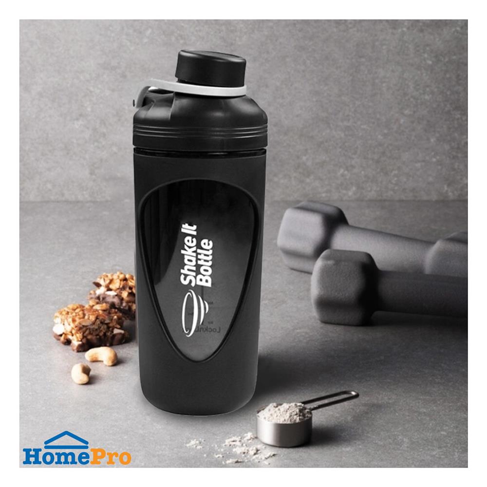 ขวดน้ำพลาสติก LOCKNLOCK SHAKE IT BOTTLE HAP949 0.8 ลิตร สีดำ