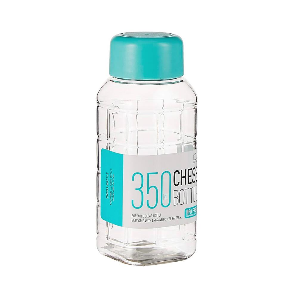 ขวดน้ำพลาสติก PET LOCKNLOCK CHESS 0.35 ลิตร สีฟ้า/ใส