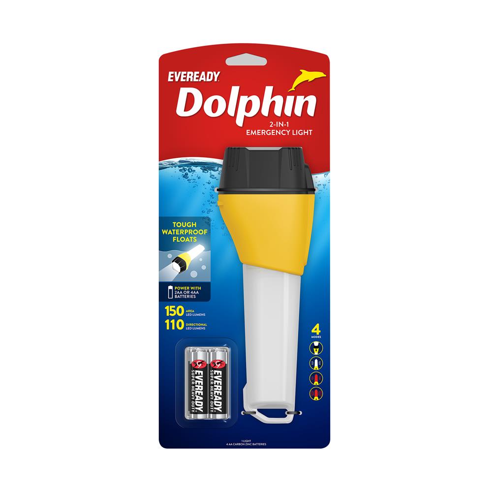ไฟฉาย LED 2 IN 1 150 ลูเมน 1.5 วัตต์ DAYLIGHT EVEREADY DOLPHIN