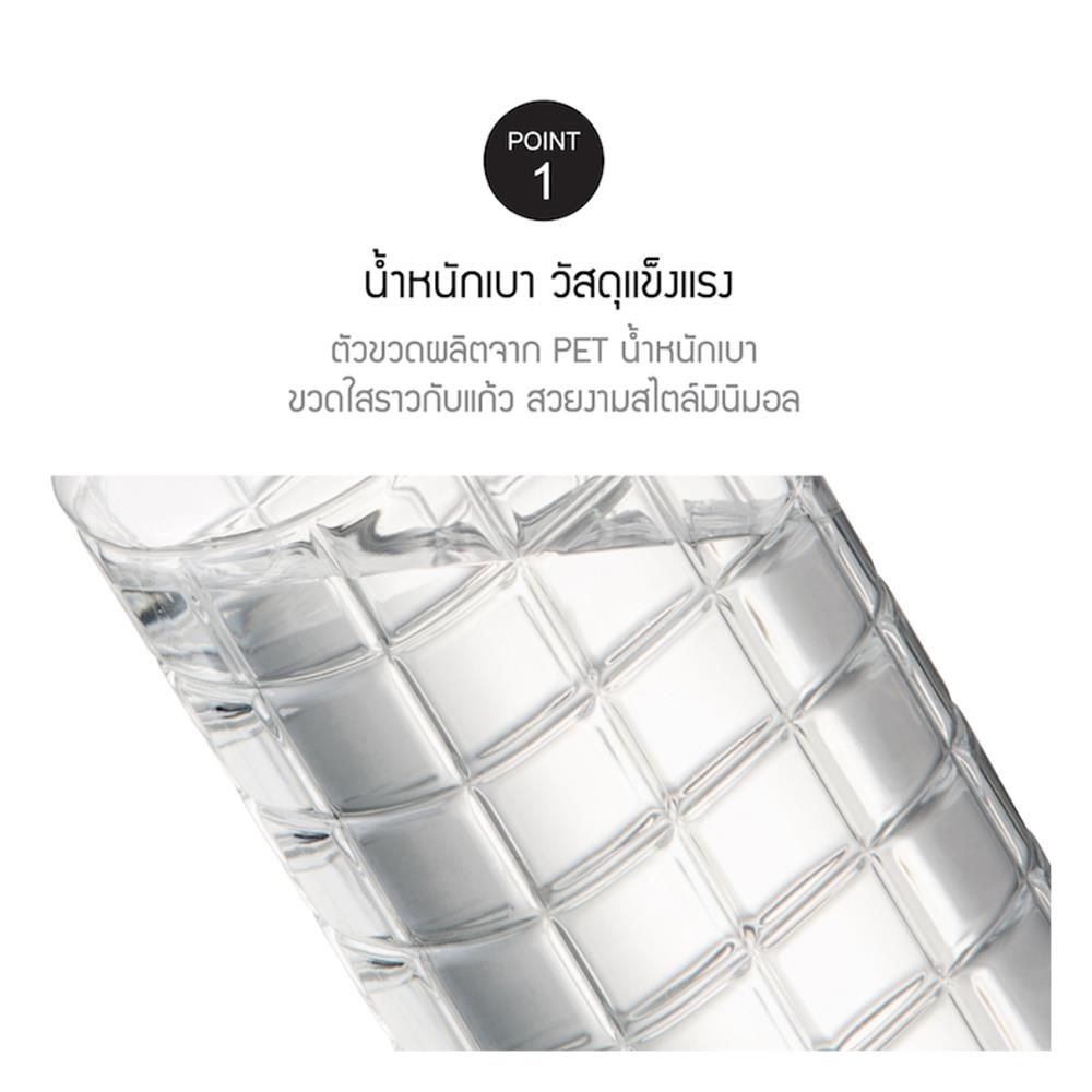 ขวดน้ำพลาสติก PET LOCKNLOCK CHESS 0.5 ลิตร สีฟ้า/ใส