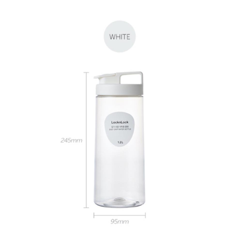 ขวดน้ำ PET LOCKNLOCK EASY GRIP 1.2 ลิตร สีขาว