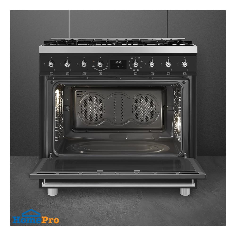 เตาปรุงอาหารแก๊ส SMEG C9GMMB2 สีดำ