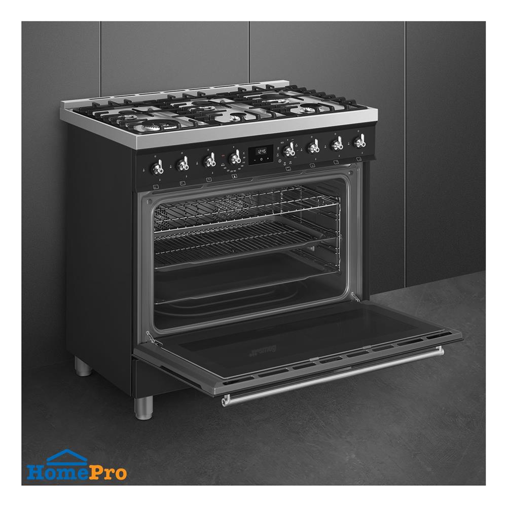 เตาปรุงอาหารแก๊ส SMEG C9GMMB2 สีดำ