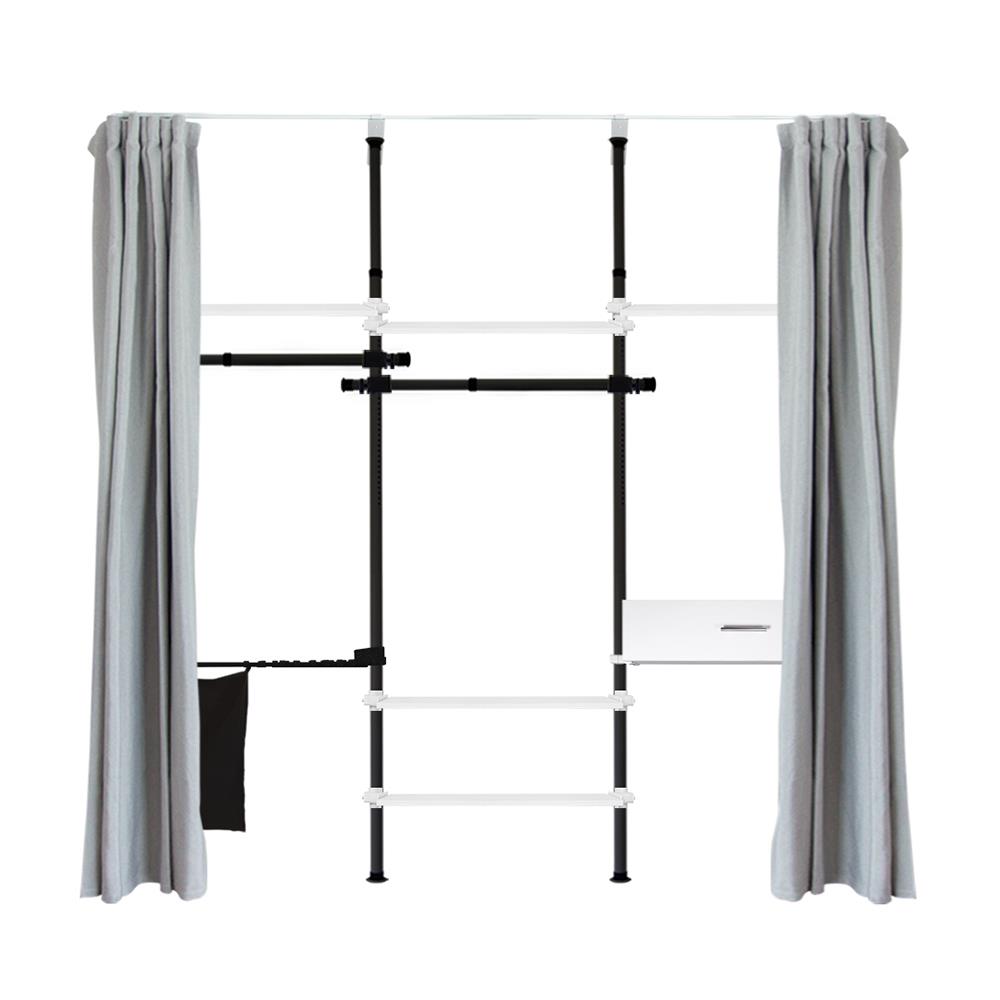 ราวแขวนผ้า TUGU R71B-GR 240x40x300 ซม. สีเทา_1