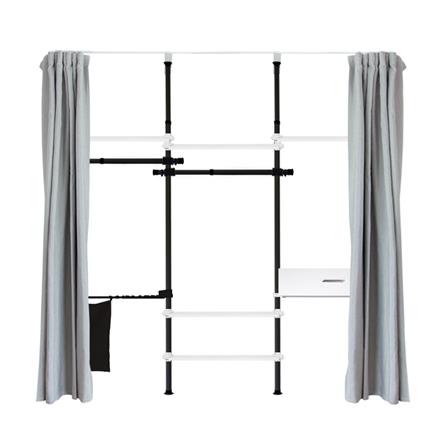 ราวแขวนผ้า TUGU R71B-GR 240x40x300 ซม. สีเทา_0