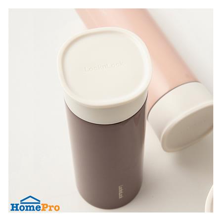 กระบอกน้ำสุญญากาศ LOCKNLOCK MOUSSE TUMBLER LHC4261PIK 400 มล. สีชมพู_3