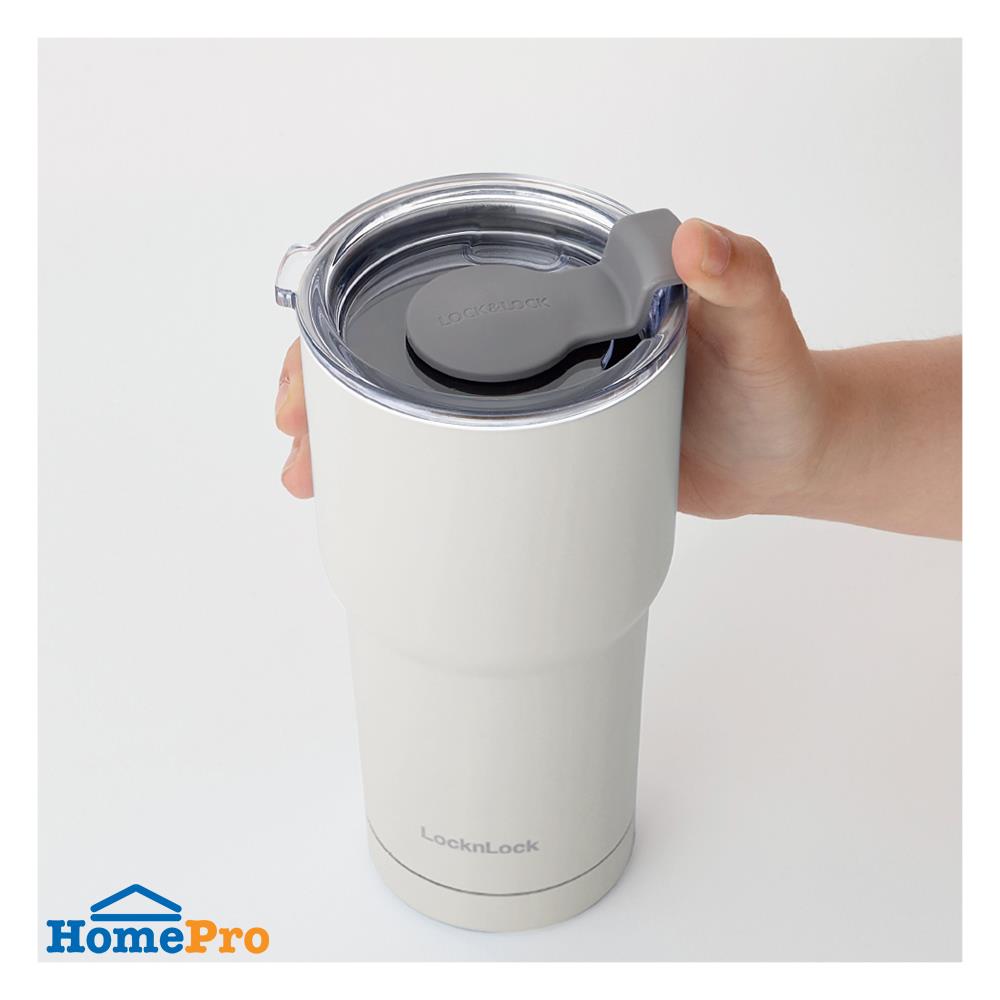 แก้วน้ำสุญญากาศ LOCKNLOCK PURE TUMBLER 0.7 ลิตร สีครีม