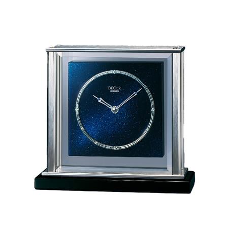 นาฬิกาตั้งโต๊ะ SEIKO CLOCKS AZ758L 8.7X9.5 นิ้ว สีน้ำเงิน_0