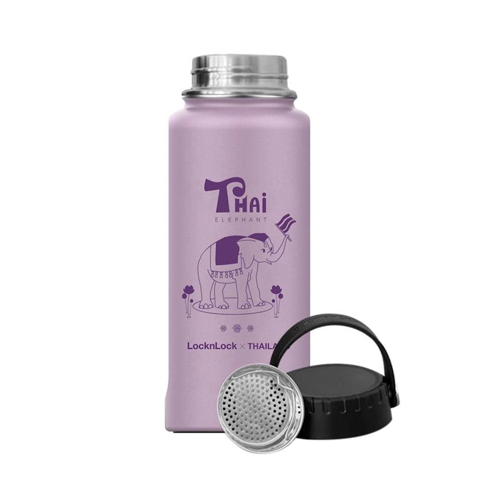 กระติกสุญญากาศ 0.89 ลิตร LOCKNLOCK RIGA HANDLE TUMBLER สีม่วง