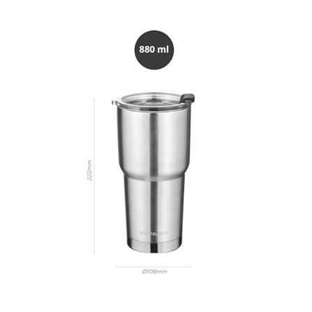 แก้วน้ำสุญญากาศ LOCKNLOCK 880 มล. สีเงิน_2