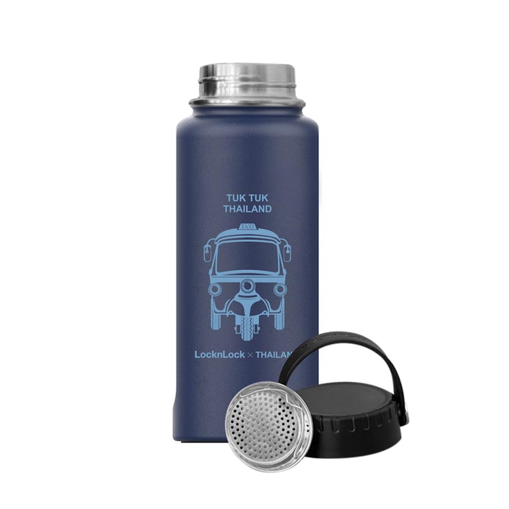 กระติกสุญญากาศ 0.89 ลิตร LOCKNLOCK RIGA HANDLE TUMBLER สีน้ำเงิน