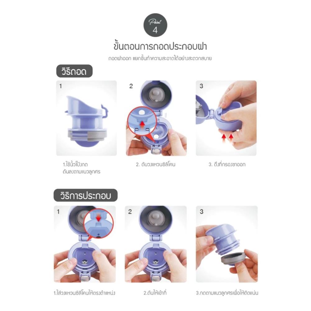 กระติกสุญญากาศ 450 มล. LOCKNLOCK HOLIDAY SUNSET สีน้ำเงิน