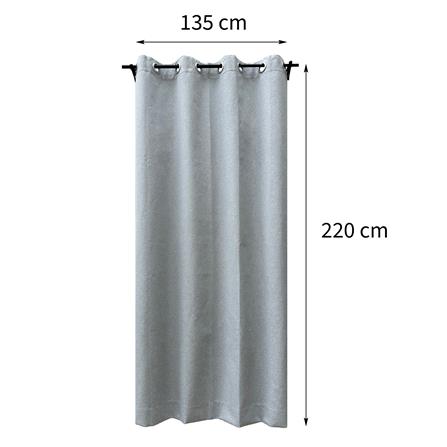 ผ้าม่าน EYELET HOME LIVING STYLE PALE UV 135X220 ซม. สีเทาอ่อน_6
