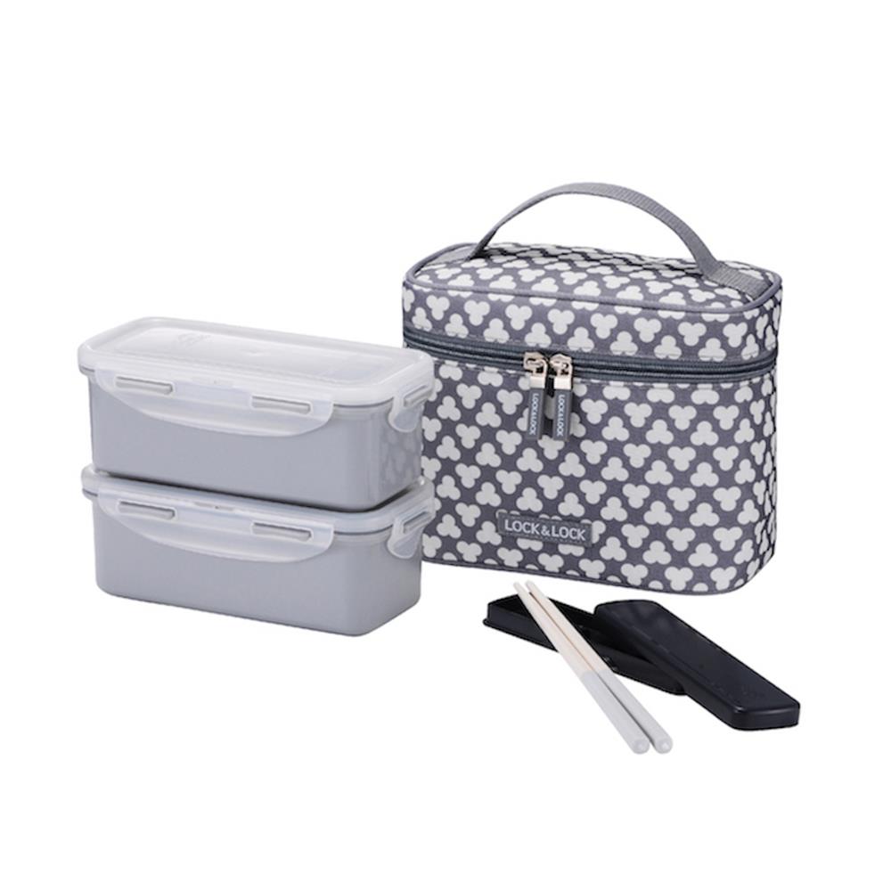 ชุดกล่องอาหาร LOCKNLOCK HPL762CD สีเทา
