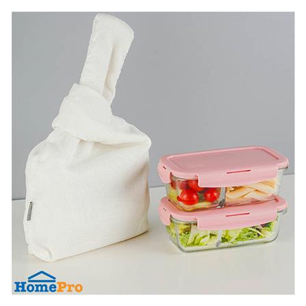 กล่องอาหาร LOCKNLOCK SLIM GLASS LCB425C 0.51 ลิตร สีชมพู_1