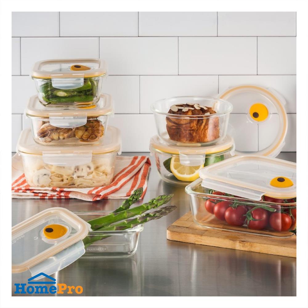 กล่องอาหาร LOCKNLOCK EURO 0.75 ลิตร สีใส