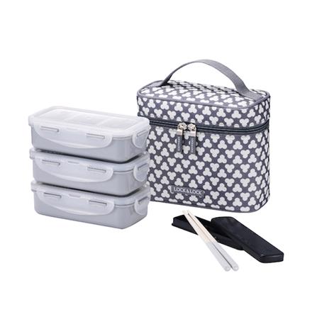 ชุดกล่องอาหาร LOCKNLOCK HPL754CD สีเทา_0