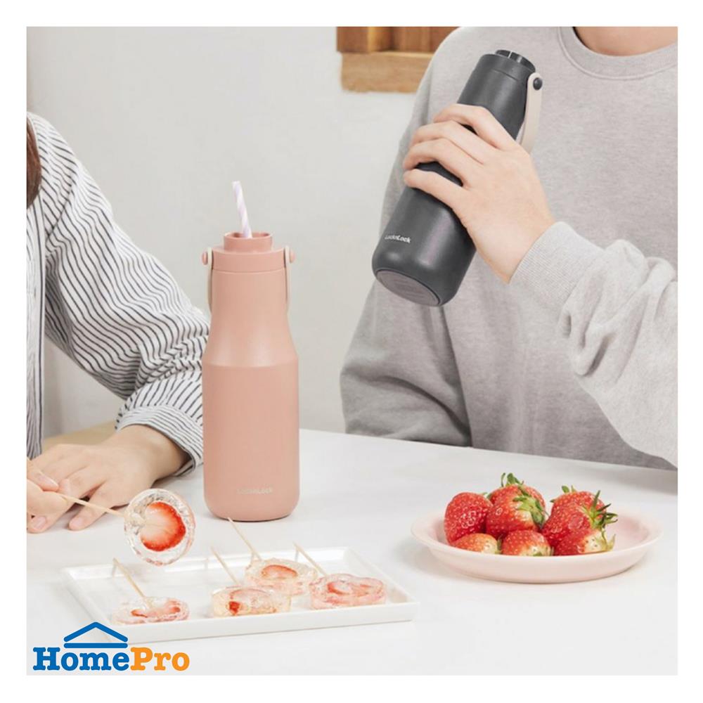 กระติกสูญญากาศ LOCKNLOCK METRO METRO 710 มล. สีเทา