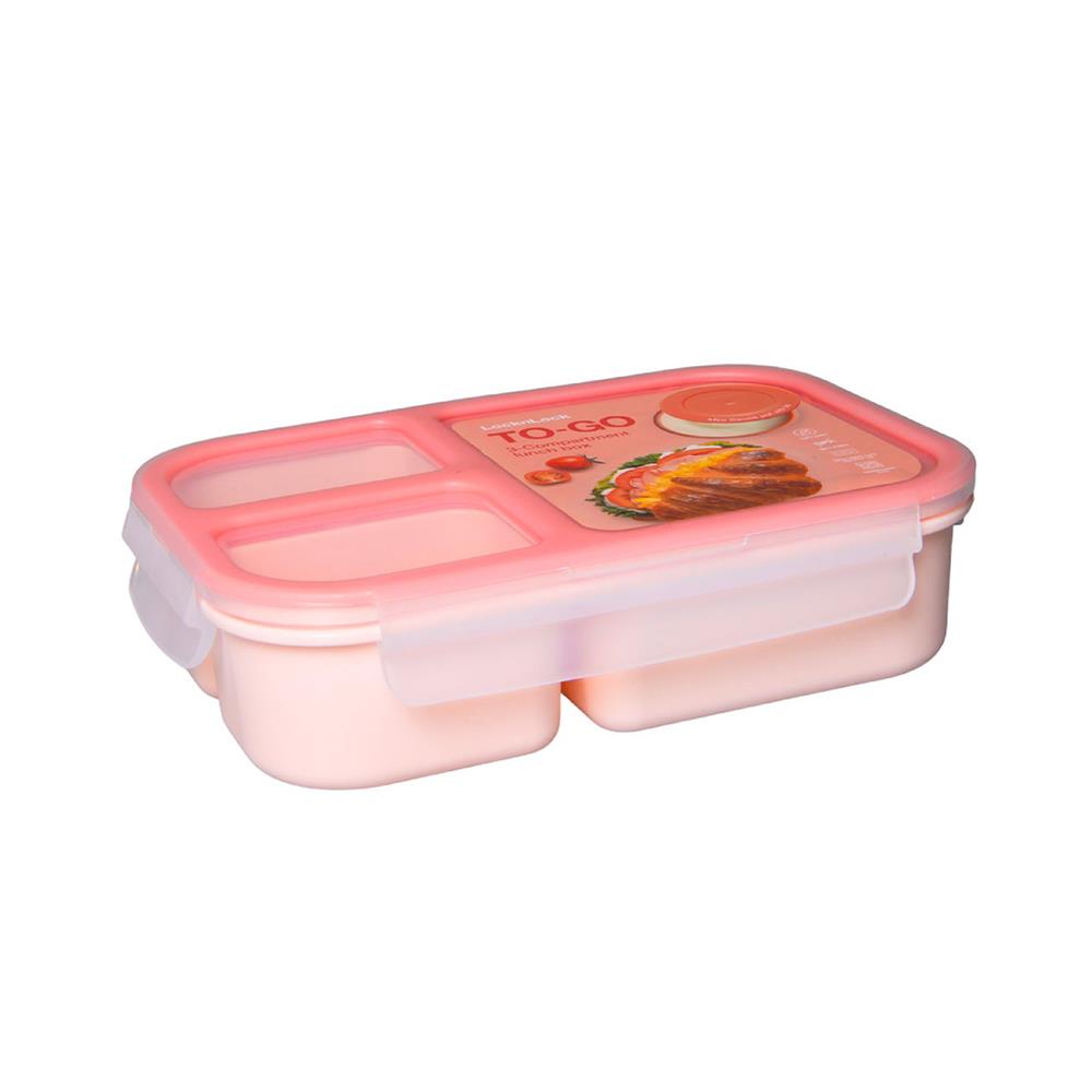 กล่องอาหาร 0.98 ลิตร LOCKNLOCK TO GO สีชมพู
