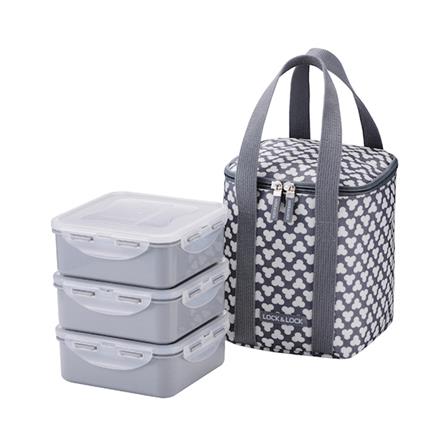 ชุดกล่องอาหาร LOCKNLOCK HPL823CD สีเทา_0