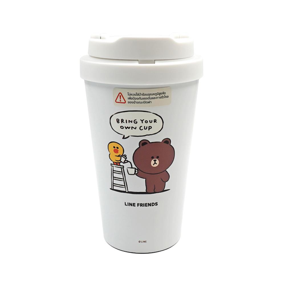 กระติกสุญญากาศ LOCKNLOCK LINE FRIENDS LHC3271LF 400 มล. สีขาว