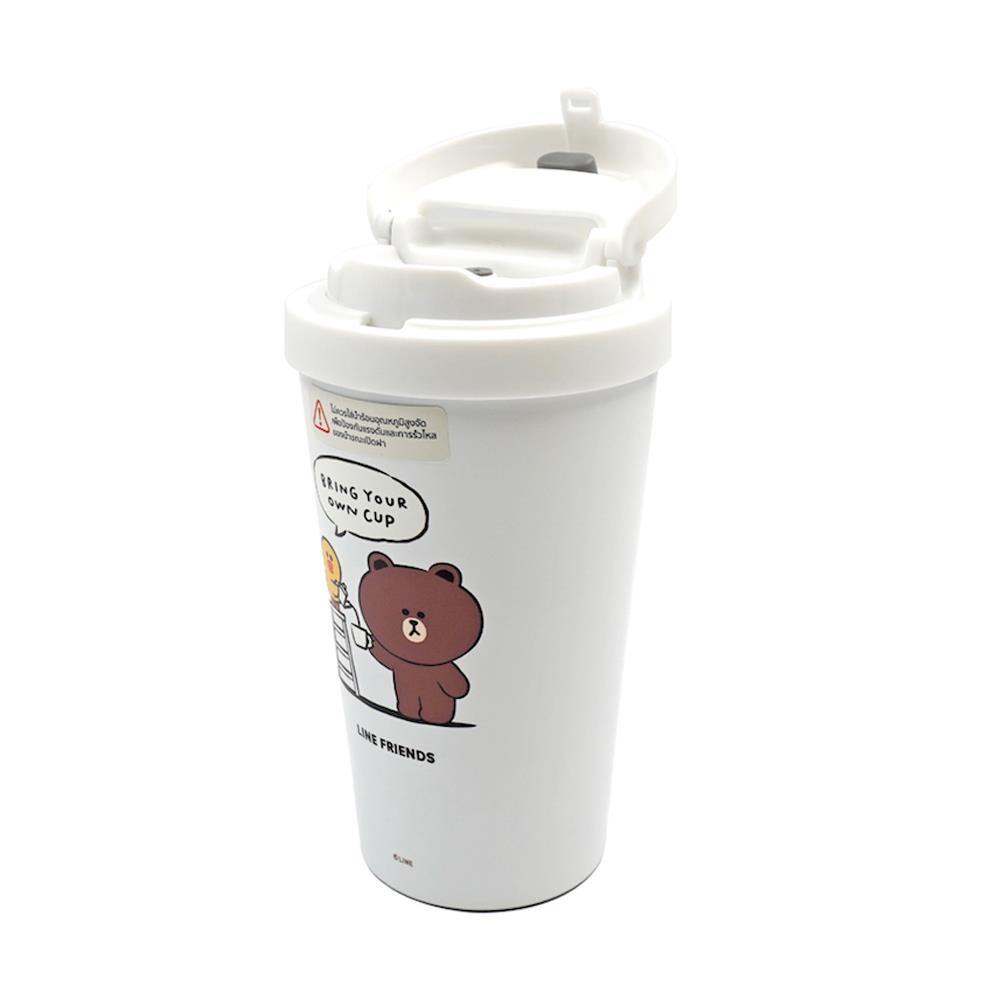 กระติกสุญญากาศ LOCKNLOCK LINE FRIENDS LHC3271LF 400 มล. สีขาว