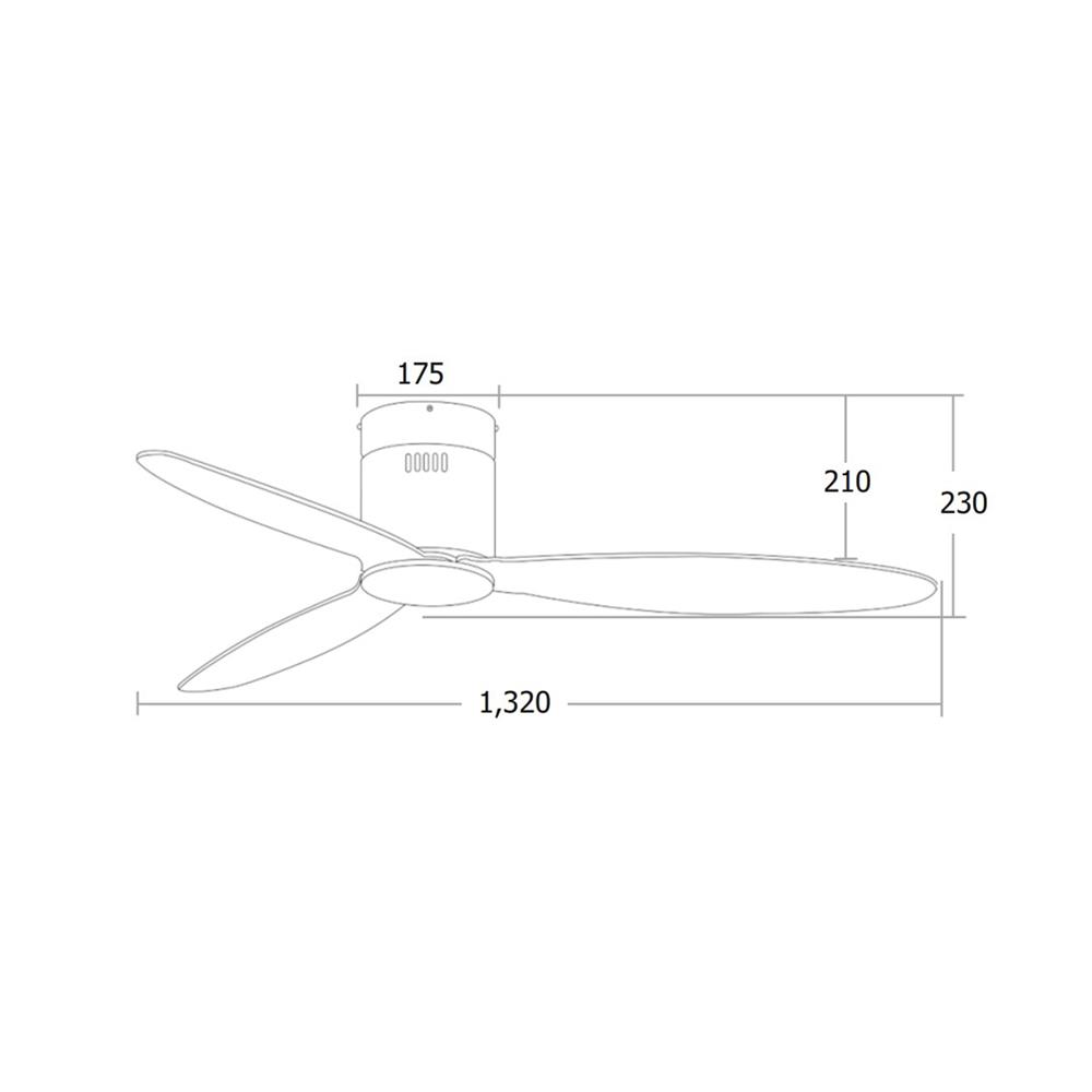 พัดลมไม่มีโคมไฟ MR.KEN 25-01171 52 นิ้ว สีดำ/น้ำตาลเข้ม