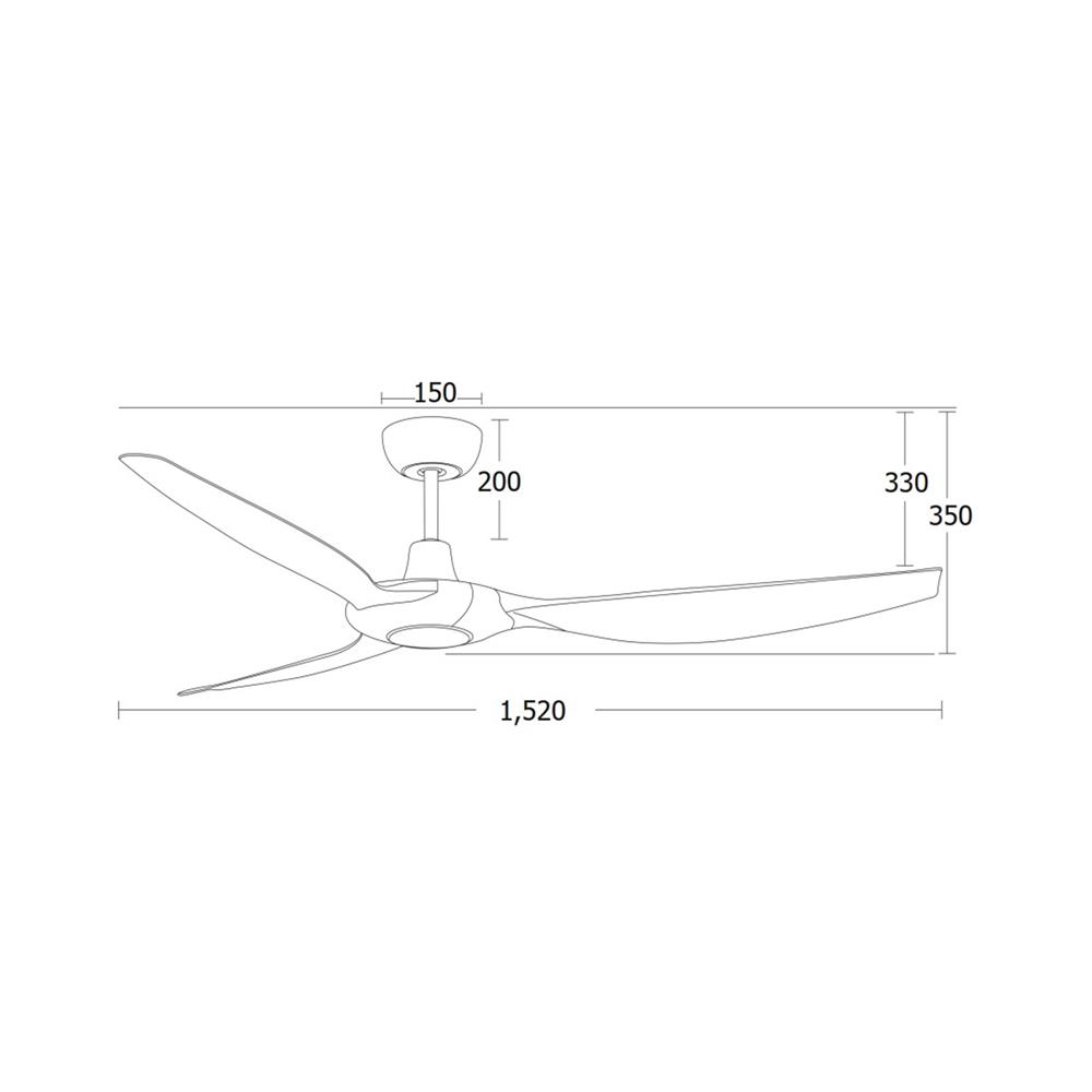 พัดลมไม่มีโคมไฟ MR.KEN 25-01463 60 นิ้ว สีน้ำตาล