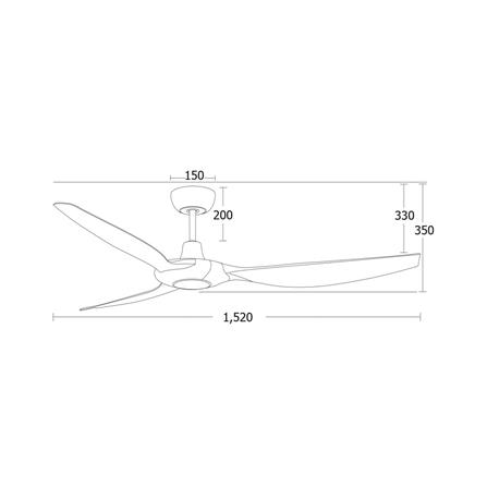 พัดลมไม่มีโคมไฟ MR.KEN 25-01463 60 นิ้ว สีน้ำตาล_4