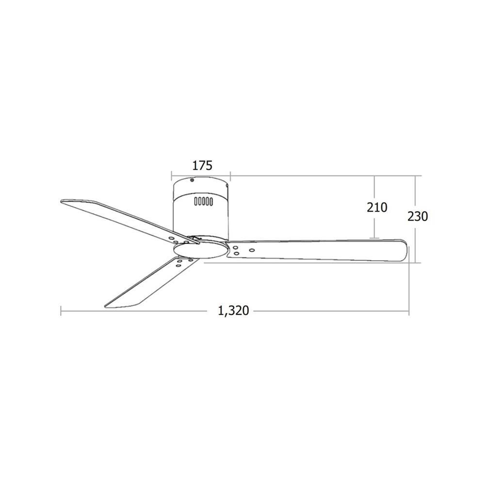 พัดลมไม่มีโคมไฟ MR.KEN 25-01761 52 นิ้ว สีดำ