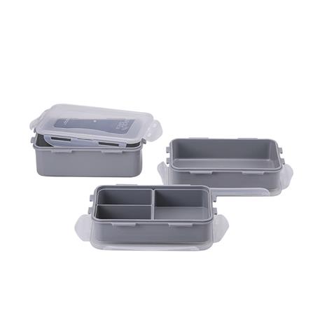 ชุดกล่องอาหาร LOCKNLOCK HPL817CD สีเทา_1