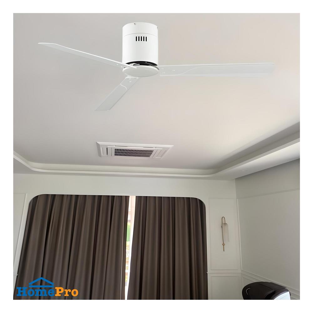 พัดลมไม่มีโคมไฟ MR.KEN 25-01762 52 นิ้ว สีขาว